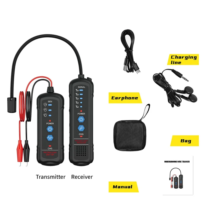 Y45A-Underground Wire Locator Detects Buried Power Cable Locator Electrical Circuit Tracer