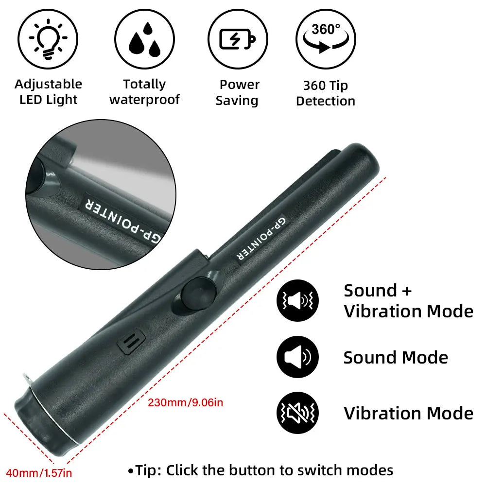 NEW Handheld Metal Detector Metal Pinpointing Rod Detector GP-pointer Waterproof Metal Gold Detector Tester For Coin Gold