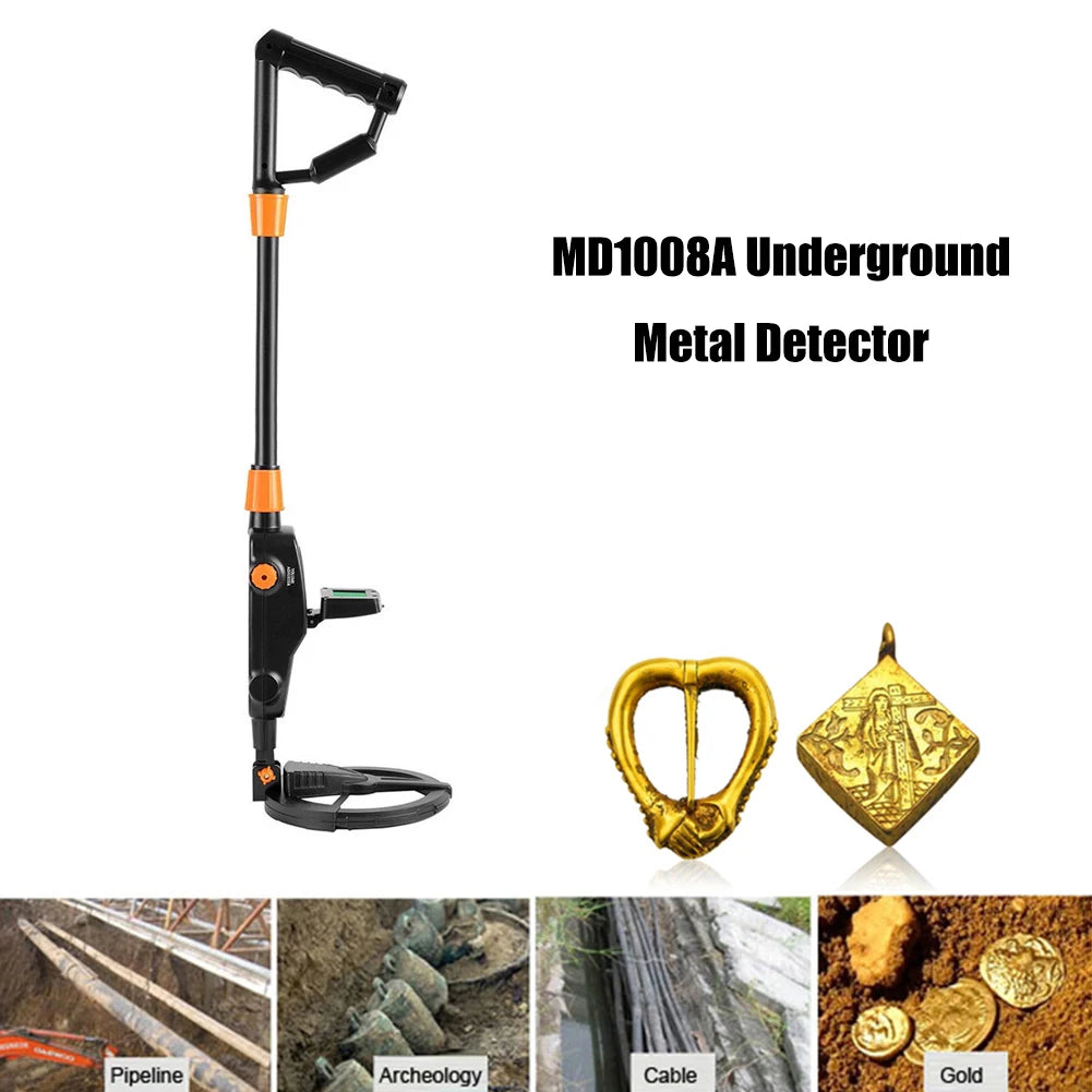 MD1008A DM3004A Underground Metal Detector Portable Adjustable Beep Alarm Gold Digger Waterproof Silver Search Seeker For Child
