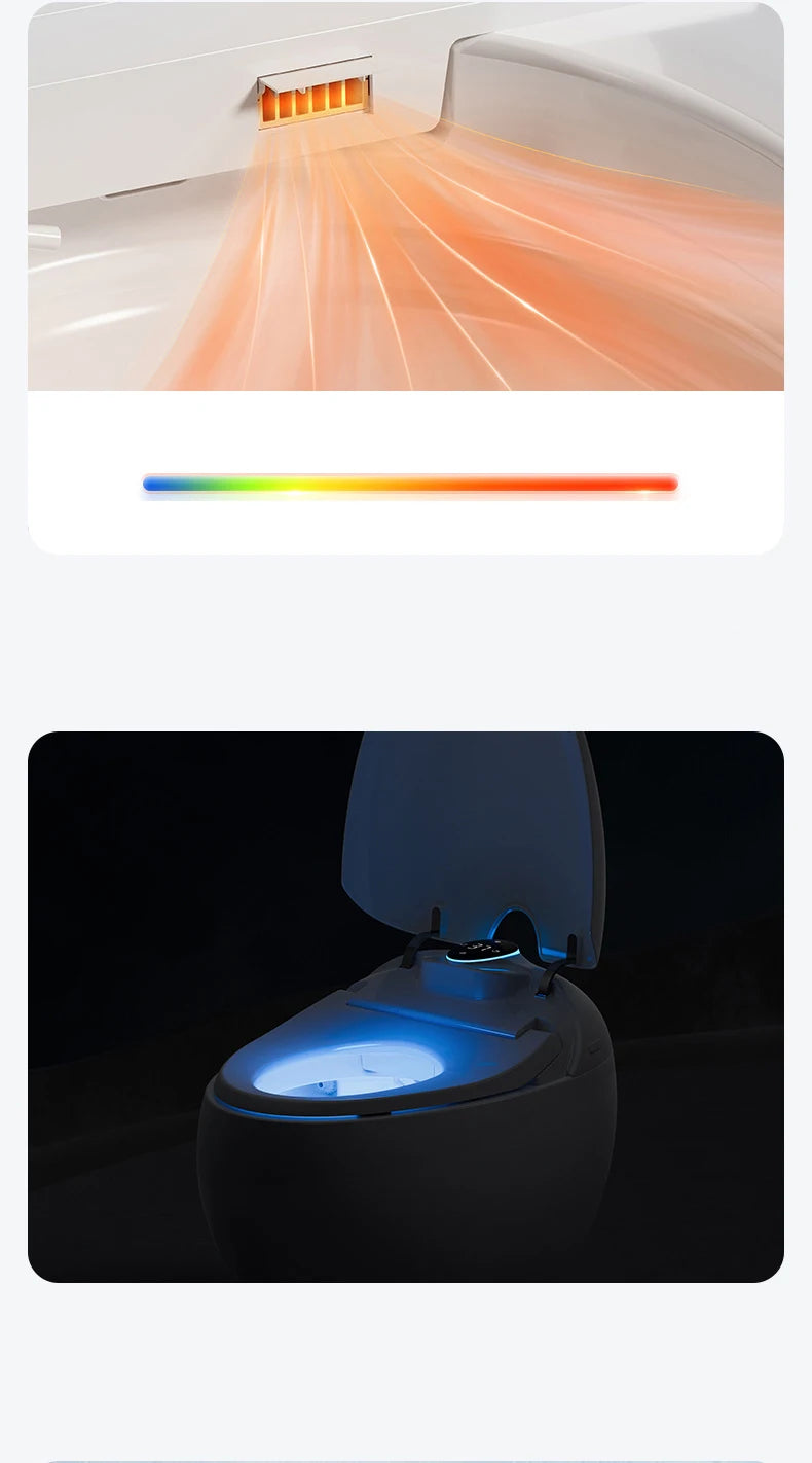 Bathroom Egg Shape Electric Automatic Flush Bathroom Ceramic Intelligent Smart Toilet