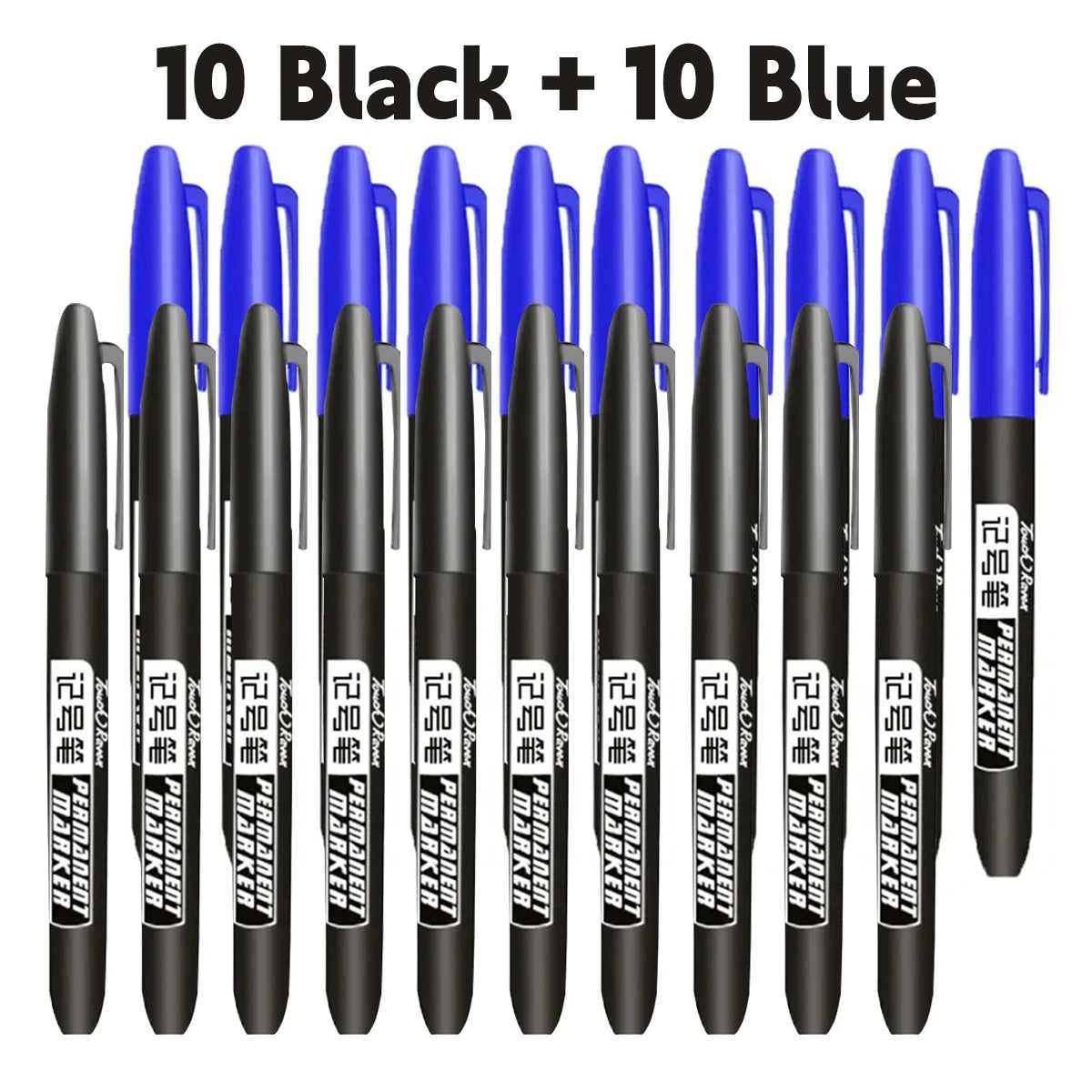 6-20PCs/Set Permanent Marker Pen Fine Point Waterproof Markers Thin Nib Crude Nib Black Blue Red Ink 1.5mm Fine Color Marker Pens