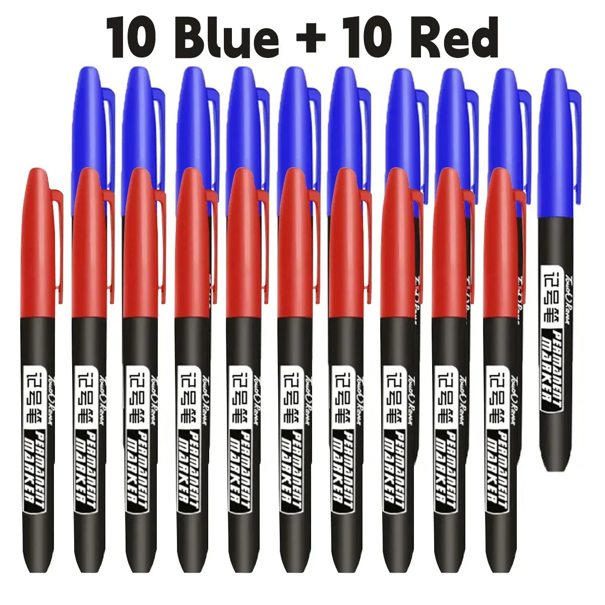 6-20PCs/Set Permanent Marker Pen Fine Point Waterproof Markers Thin Nib Crude Nib Black Blue Red Ink 1.5mm Fine Color Marker Pens