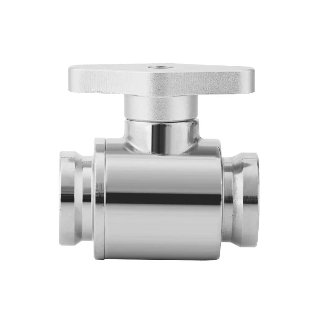 Durable G1/4 Internal Thread Stop Valve Silver Handle Precise Water Ball Valve Internal Thread Valve Rigid Tubing