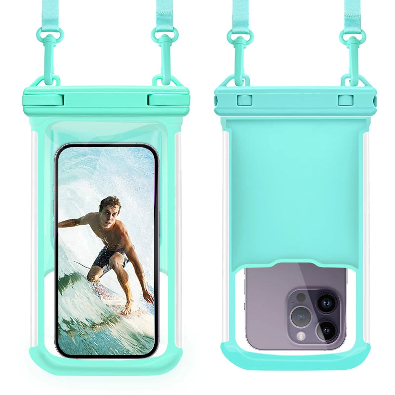 HAISSKY Bubble Floating Waterproof Swimming Bags Outdoor Travel Crossbody Phone Pouch For iPhone 17 16 Pro Max Samsung Xiaomi