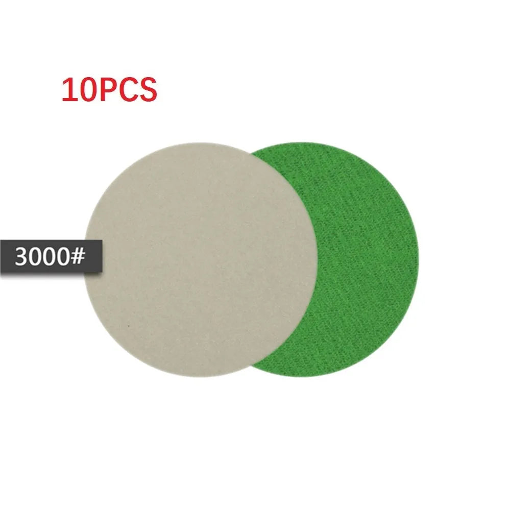 10Pcs 3inch Silicon Carbide Sanding Discs 75mm Wet And Dry Sanding Sandpaper 240-10000 Grit Automotive Grinding Polishing Tools
