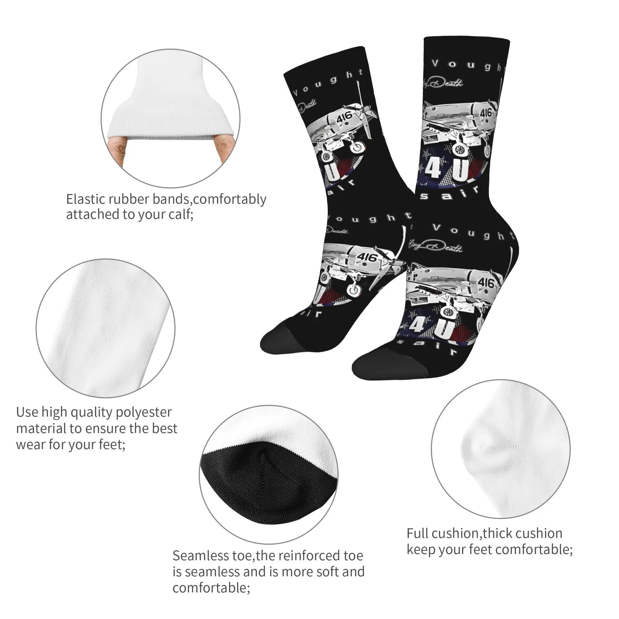 Flying Fortress  Socks  Male Mens Women Winter Stockings Polyester