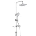 Mixer tap-free shower column with soap holder, head shower 25 cm, shower high pressure 4 jets