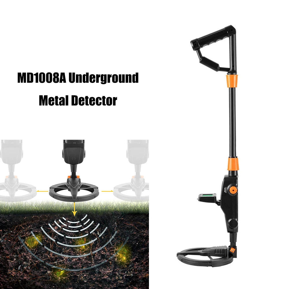MD1008A DM3004A Underground Metal Detector Portable Adjustable Beep Alarm Gold Digger Waterproof Silver Search Seeker For Child