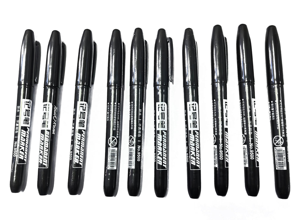 6-20PCs/Set Permanent Marker Pen Fine Point Waterproof Markers Thin Nib Crude Nib Black Blue Red Ink 1.5mm Fine Color Marker Pens