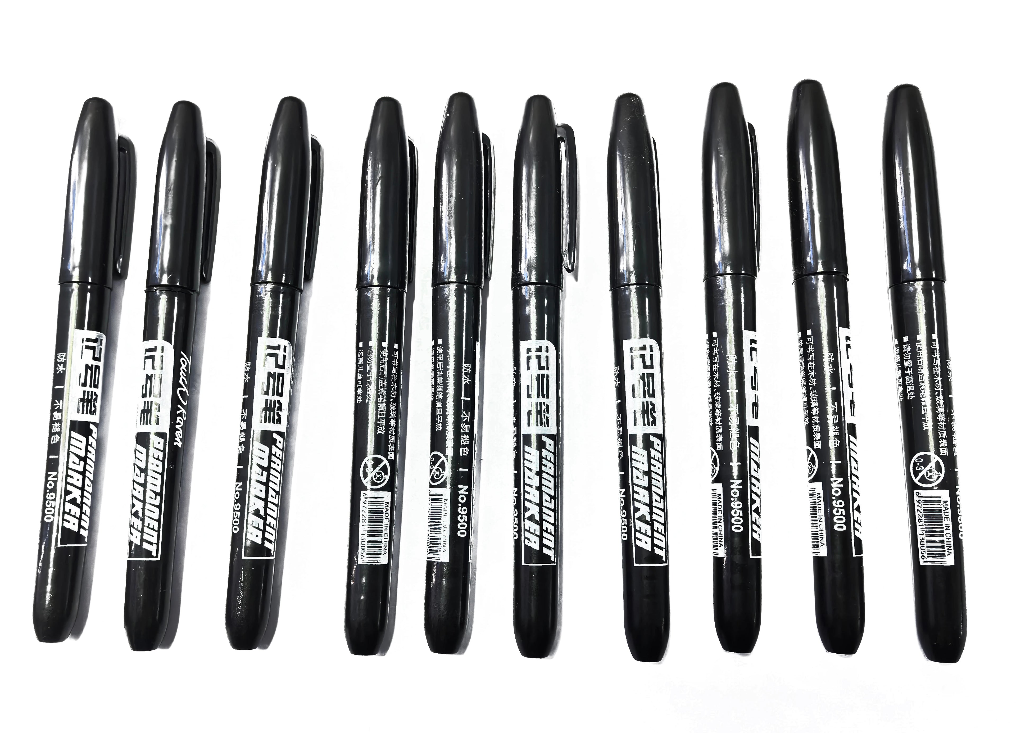 6-20PCs/Set Permanent Marker Pen Fine Point Waterproof Markers Thin Nib Crude Nib Black Blue Red Ink 1.5mm Fine Color Marker Pens