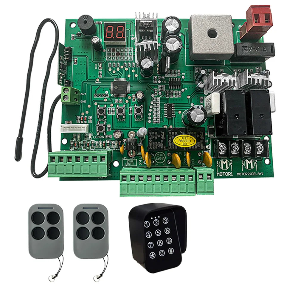 AC 24V PCB Control Board For Electric Gate Swing Gate Auto Gate Door Opener 433.92mhz Rolling Code Remote Control