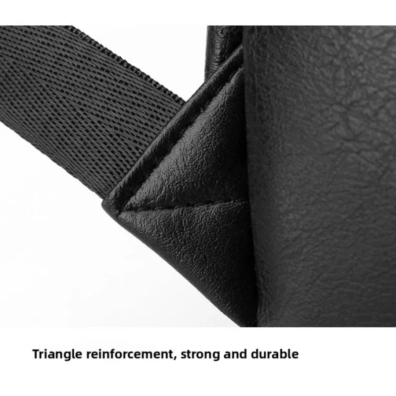 PU Leather Backpack For Men Multifunction Office Working Men's Business Bagpack Large Capacity Waterproof College Student Bag