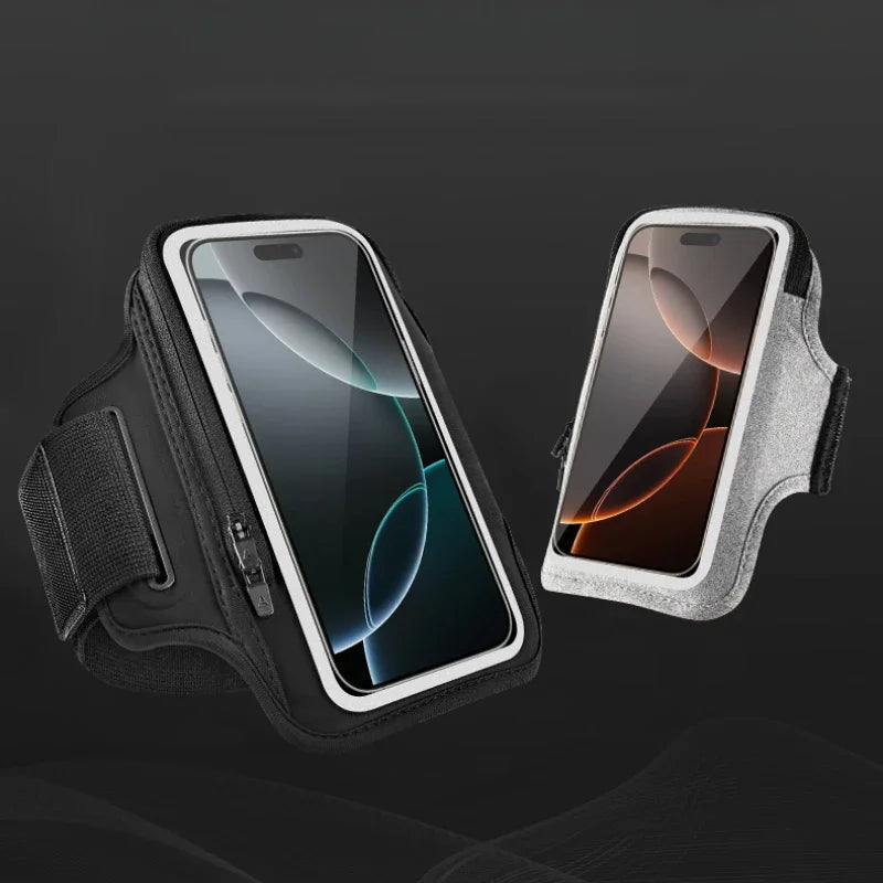 HAISSKY Zipper Sport Running Bags Armband Bag For iPhone 17 16 Pro Max 16E 17 Air 15 14 Samsung Xiaomi Outdoor Fitness Arm Pouch