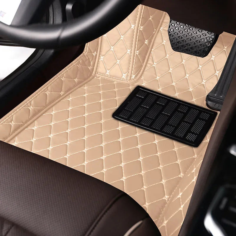 Car Mats For Peugeot 3008 P84 2017~2023 Leather Floor Mat Carpets Protective Pad Rugs Interior Parts Car 2018 2019 automotive tr