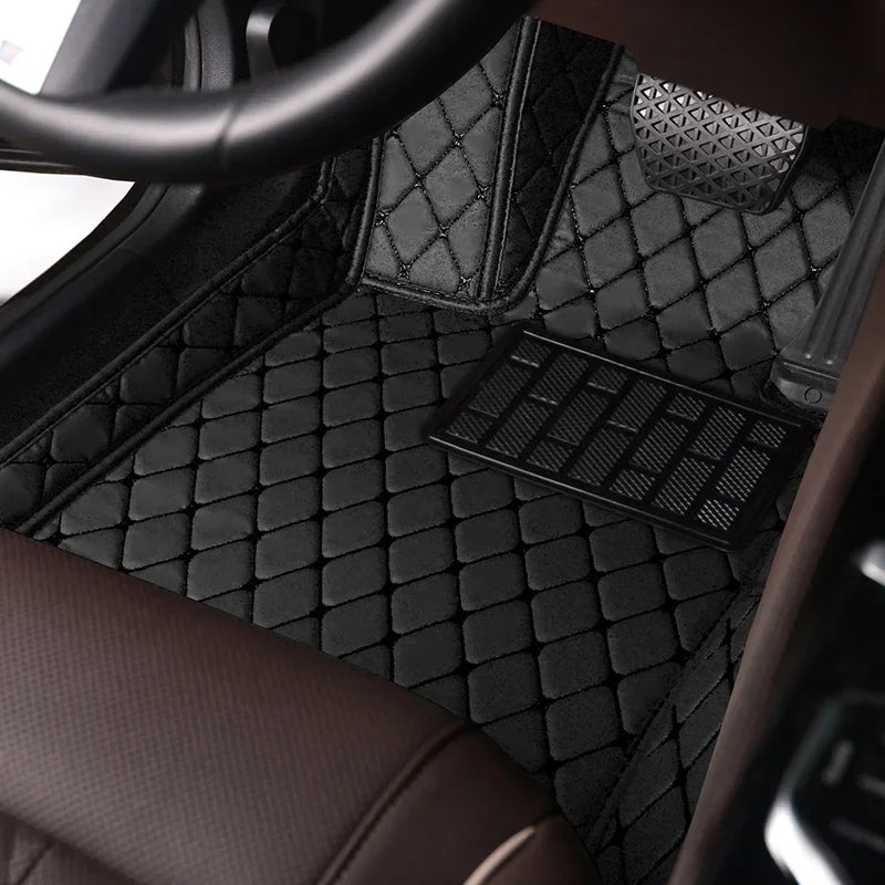 Car Mats For Peugeot 3008 P84 2017~2023 Leather Floor Mat Carpets Protective Pad Rugs Interior Parts Car 2018 2019 automotive tr