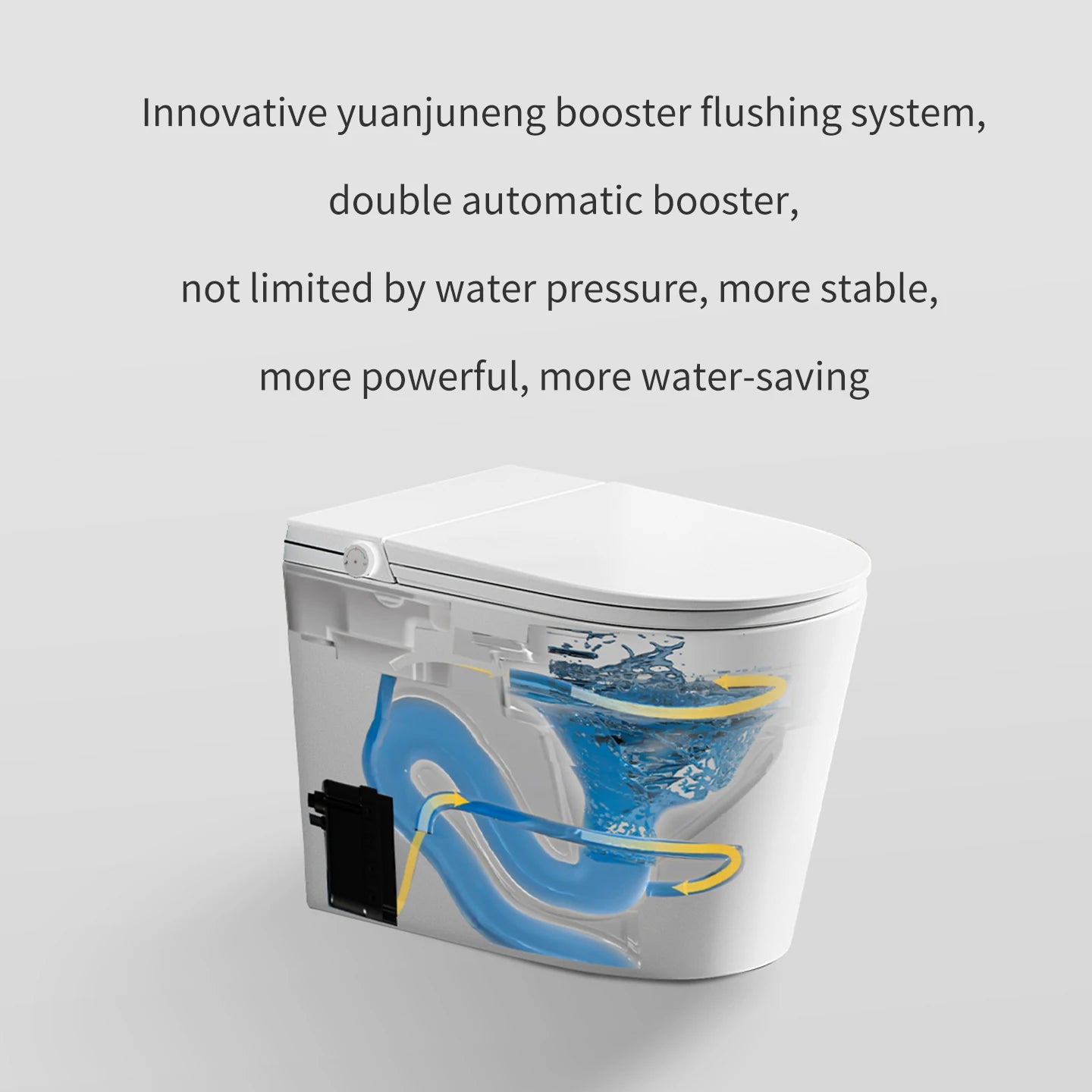 Home Hotel Sanitary Ware Electric Closestool Floor-Standing Ceramic One Piece Commode Self-Cleaning Nozzle Bathroom Toilet