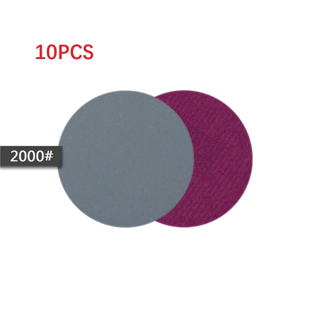 10Pcs 3inch Silicon Carbide Sanding Discs 75mm Wet And Dry Sanding Sandpaper 240-10000 Grit Automotive Grinding Polishing Tools