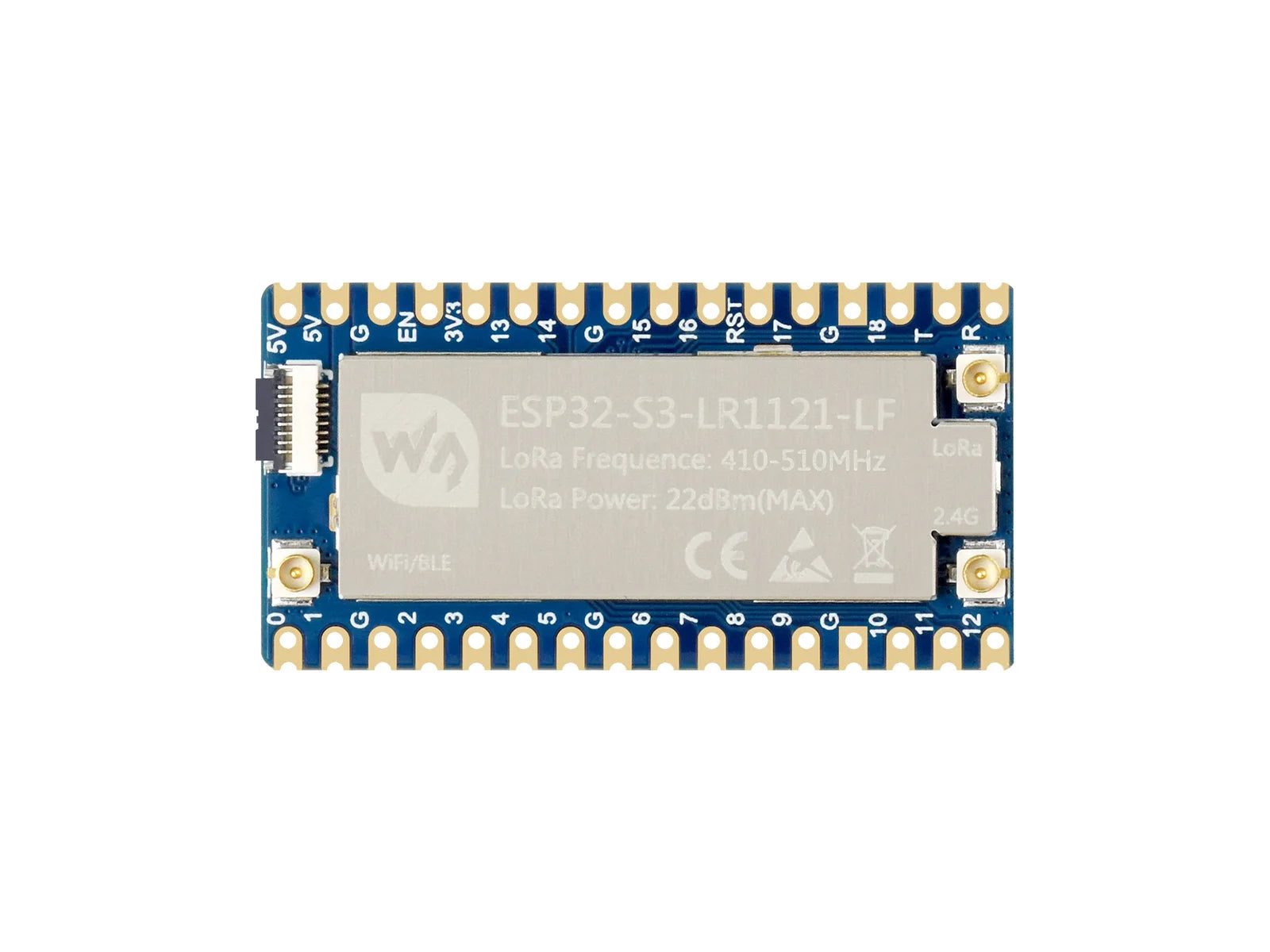 Waveshare ESP32-S3 LoRa Development Board, Integrates LR1121 Third-Generation RF Chip, Supports Sub-GHz/2.4GHz LoRa Wireless