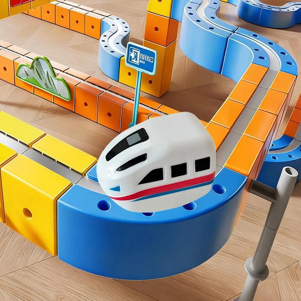 Magnetic Train Electric Children's Educational Interactive Toys Rechargeable Mini Magical Train DIY Birthday Party Gifts