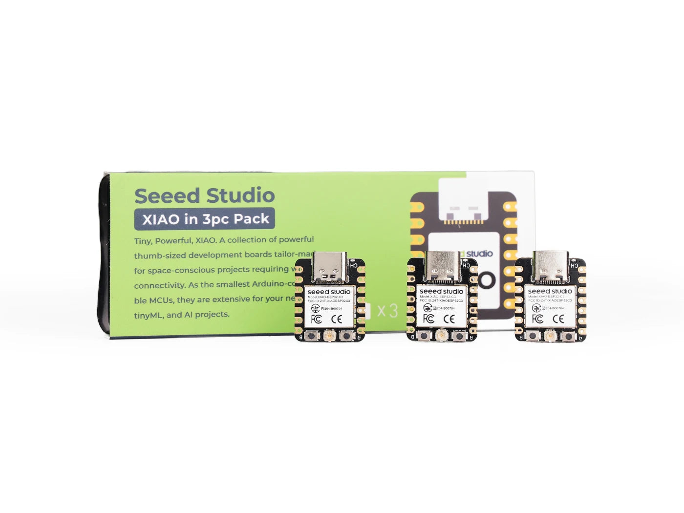 3PCS Pack XIAO ESP32C3 Mini Development Board ESP32 C3 Dev Module WiFi BLE5.0 RISC-V for Arduino IDE, MicroPython, CircuitPython