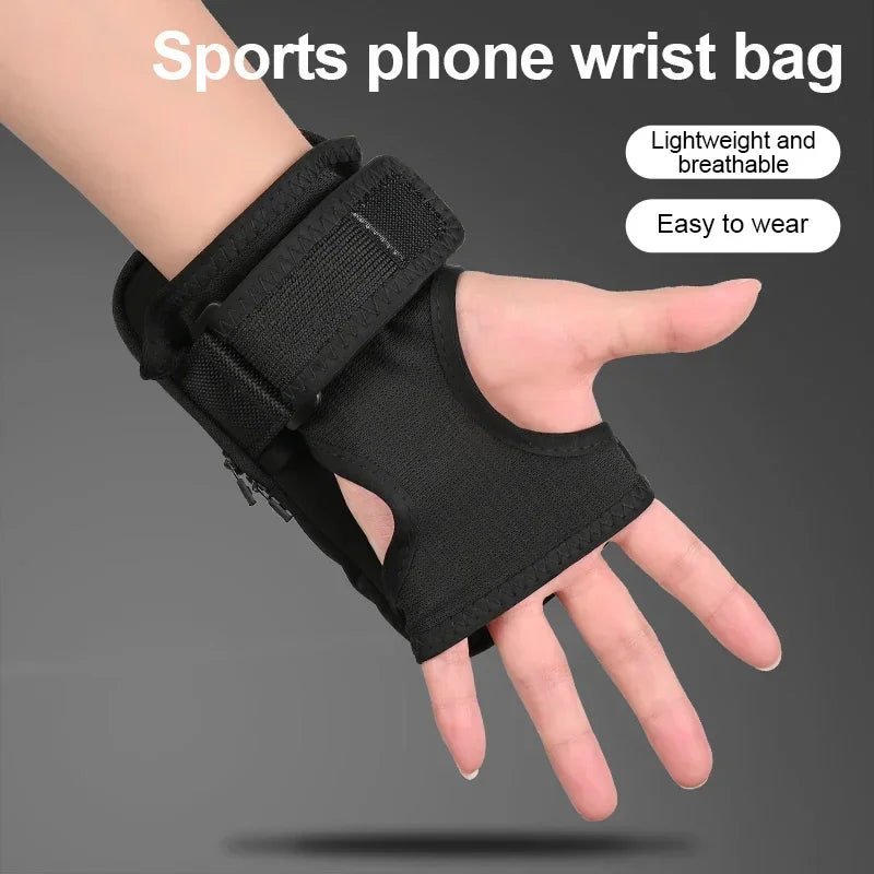 HAISSKY Ultra-thin Wrist Running Bags For iPhone 17 16 15 14 13 Pro Max 17 Air 16 Plus Samsung Xiaomi Zipper Sport Armband Pouch