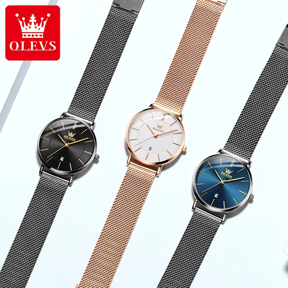 OLEVS Woman Watch 5869 Elegant Fashion Quartz Wristwatch Waterproof Date Watches For Woman Set Bracelet Watch Box Gifts Original