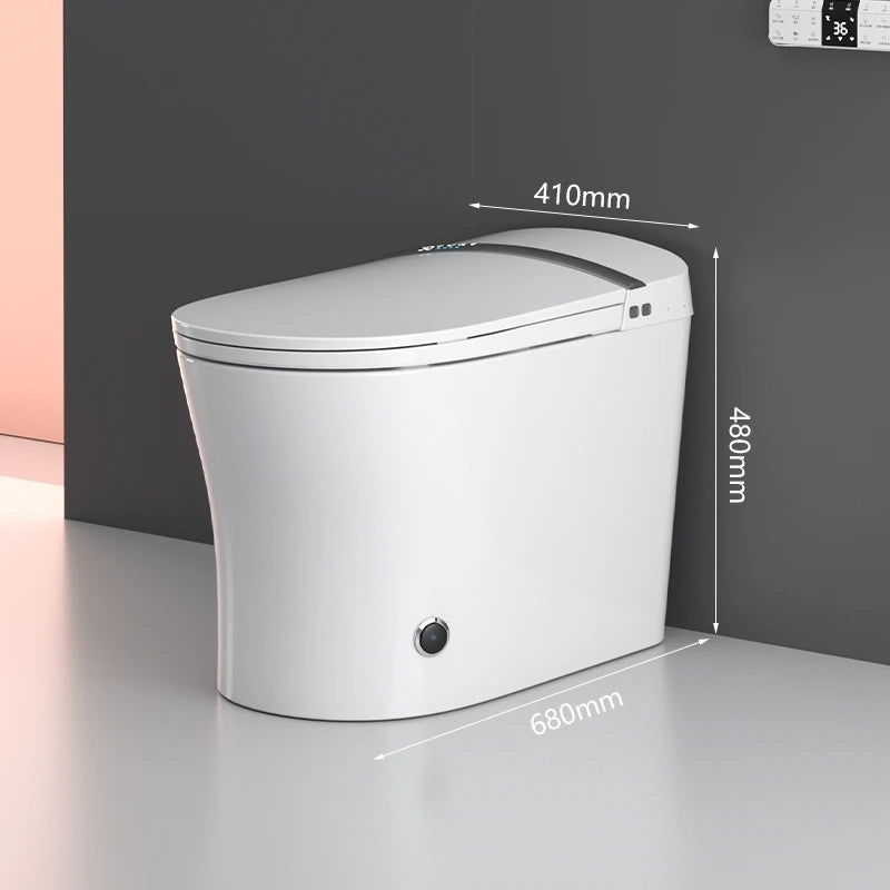 MYN CUPC Floor Mounted Silver Automatic Smart Electric Bathroom Ceramic Auto Flush Intelligent Toilet WC with Digital Display