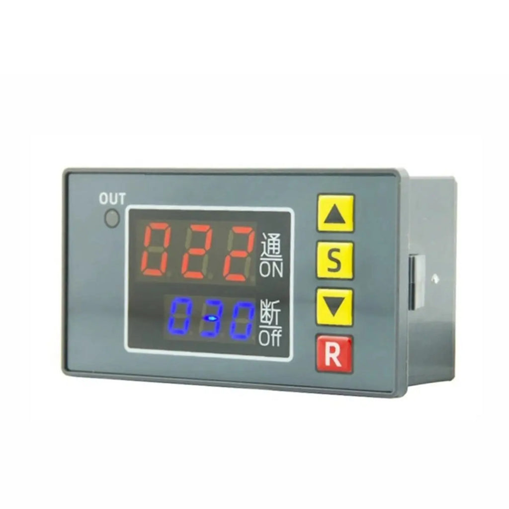 M09K 2X T3231 Digital Time Delay Relay Multifunction LED Display Cyclic Timing Control Switch Adjustable Timing Relay,B