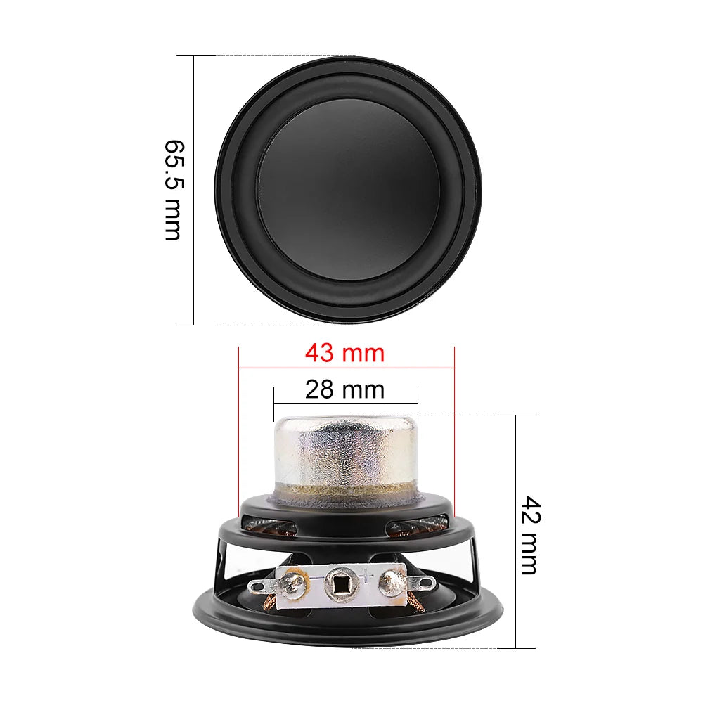 AIYIMA 2Pcs 2.5 Inch Midrange Bass Speaker 6 Ohm 20W Woofer Loudspeaker Neodymium Magnetic Audio Sound Music Speaker
