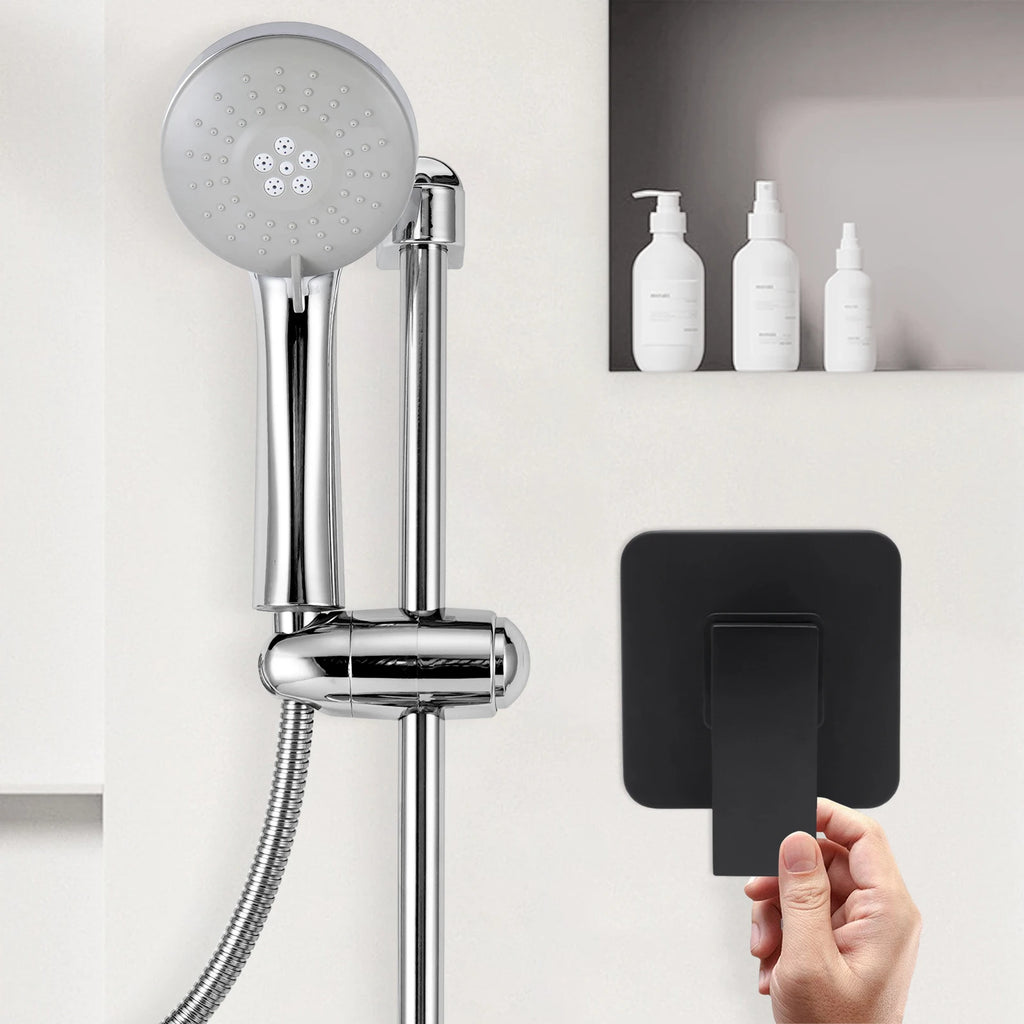 Black Shower Handle Valve Core Kit, Single Function Embedded Concealed Mixing Valve with Ceramic Core for Bathroom and Kitchen