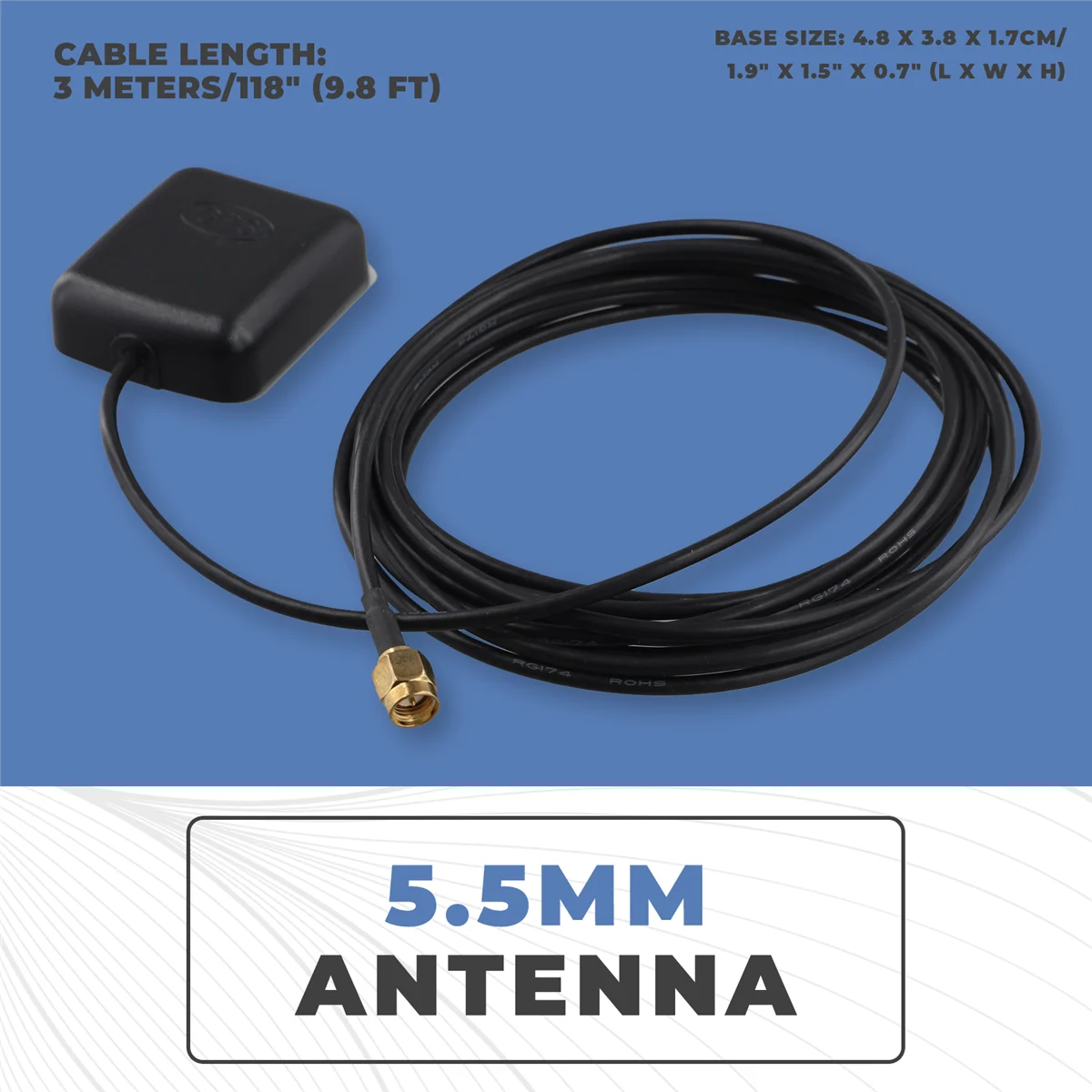 Magnetic Base 1575.42 MHz Car Vehicle SMA GPS Antenna Aerial 3 Meters G