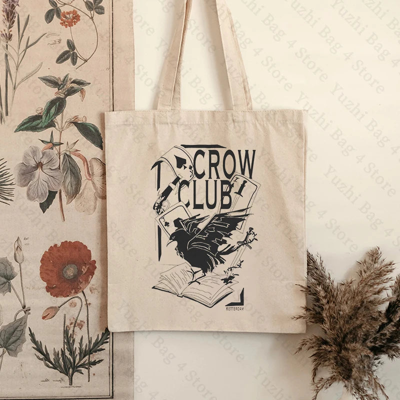 Crow Club Pattern Canvas Hand Luggage Six of Crows Luggage Ketterdam Hand Luggage Grishaverse Aesthetic Bag