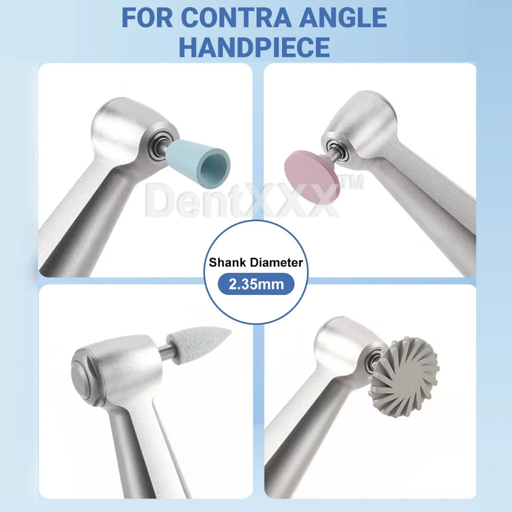 12pcs/box RA Handle Polishing Combo Set, 9 silicone rubber grinding heads＆ 3 cyclone wheels, coarse/fine/mirror polishing