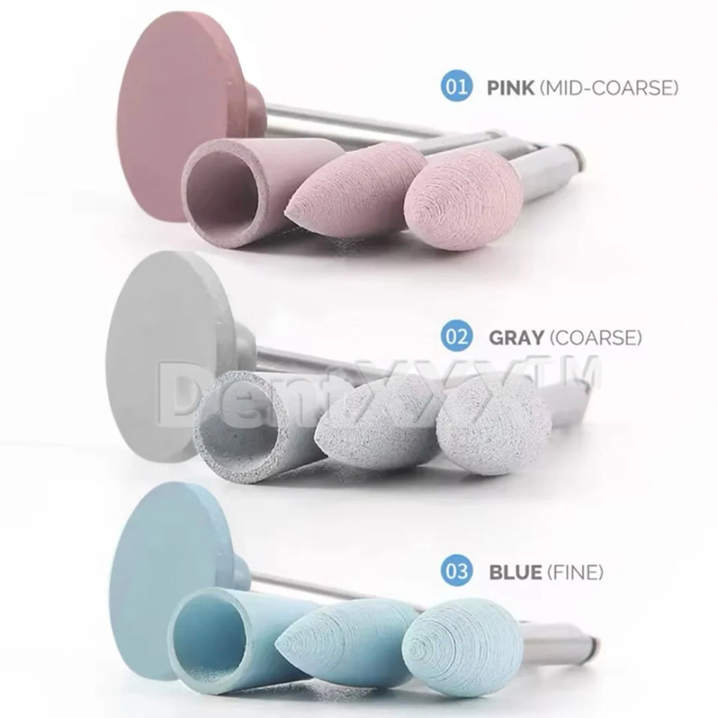 12Pcs Silicone Polishing Rubber Grinding Heads for Low-Speed Polishing