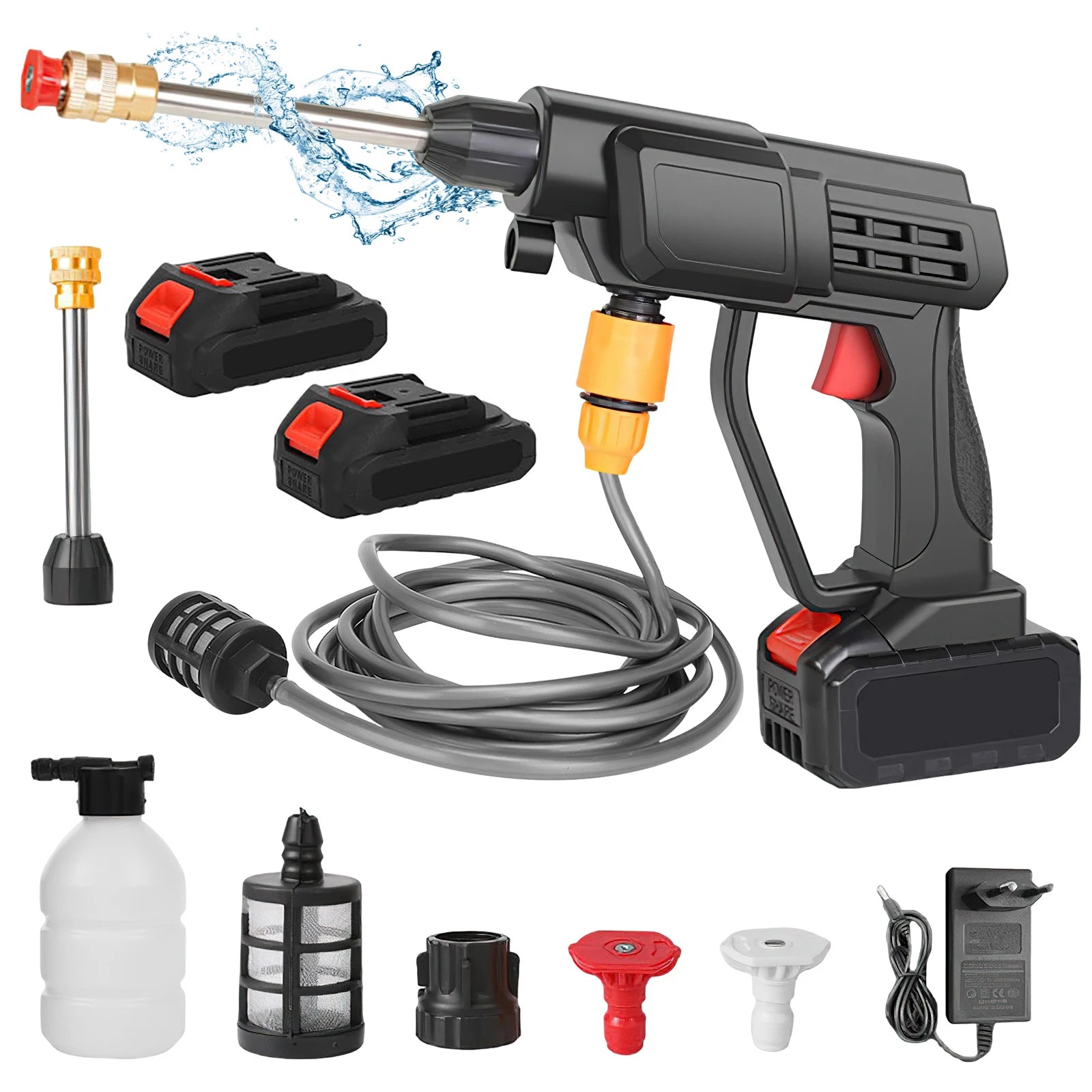 200W 30BAR Cordless High Pressure Cleaner Washer Spray Water Gun Garden Wash Water Cleaning Machine for Makita 18V Battery