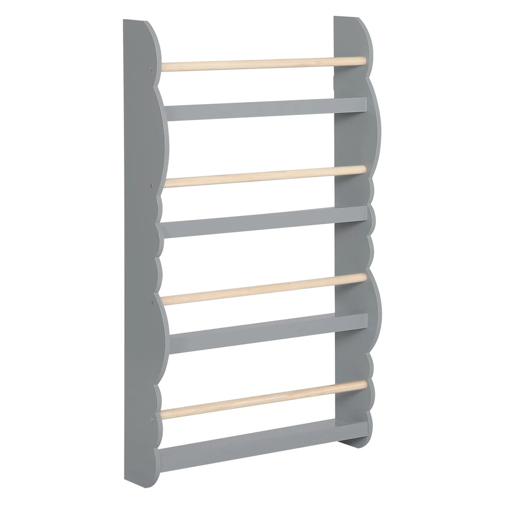 WOLTU Children's Bookshelf Kid's Bookcase Wall Shelf Book Organizer with 4 Shelves for Book Magazine Storage Kids Room Home