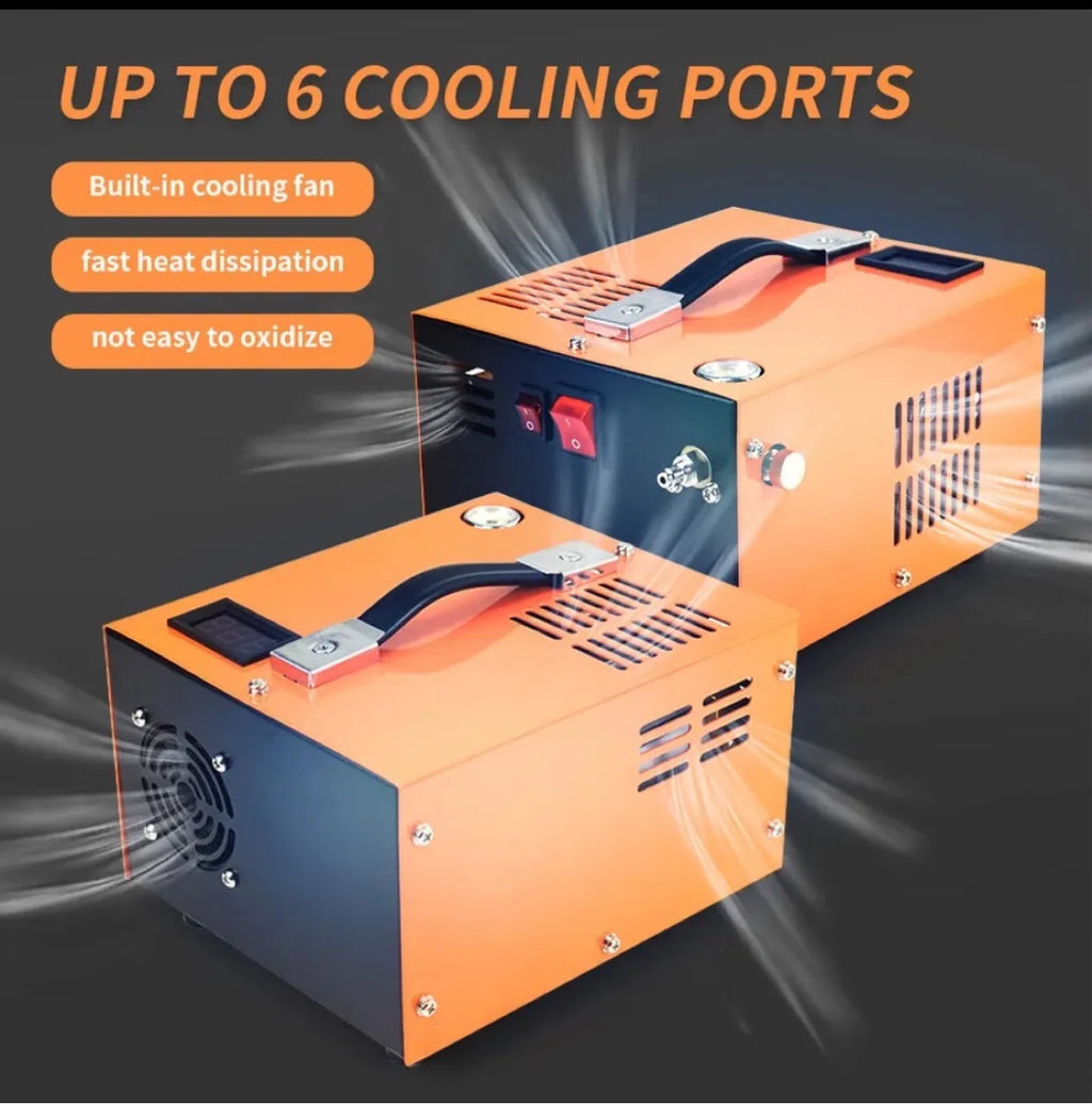 4500Psi 30Mbar Portable PCP Air Compressor Pump 12VDC/110V/220V Power Oil/Water-Free High Pressure Diving Bottle Air Rifle