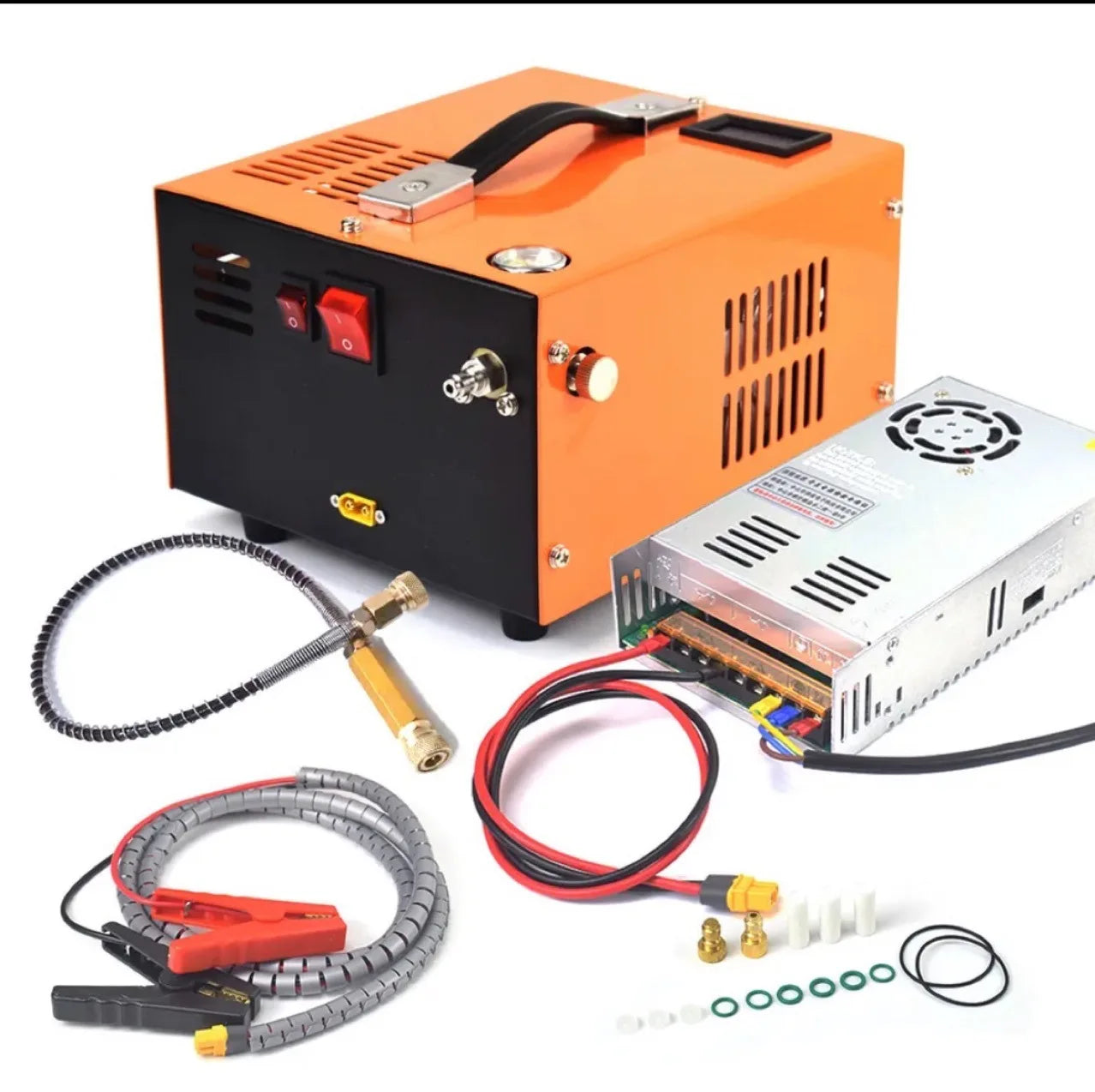 4500Psi 30Mbar Portable PCP Air Compressor Pump 12VDC/110V/220V Power Oil/Water-Free High Pressure Diving Bottle Air Rifle