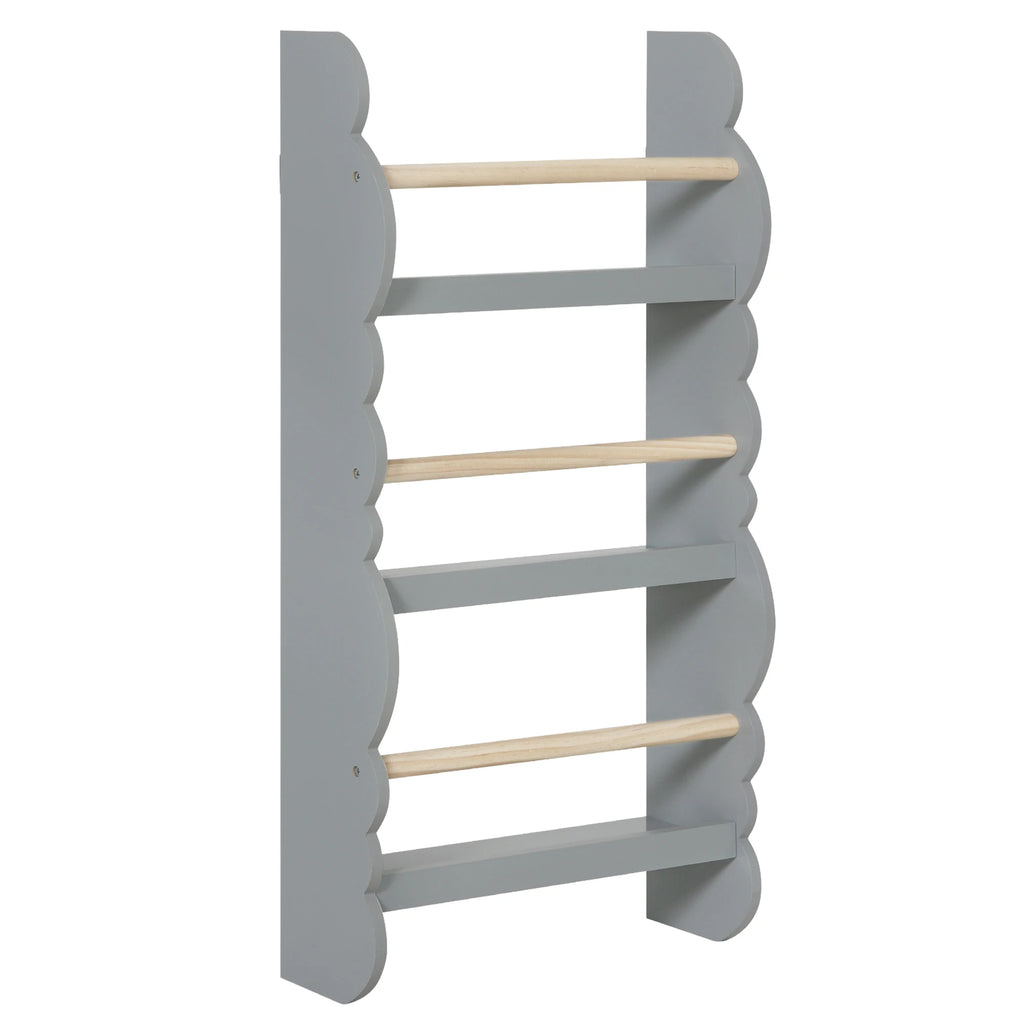 WOLTU Children's Bookshelf Kid's Bookcase Wall Shelf Book Organizer with 4 Shelves for Book Magazine Storage Kids Room Home