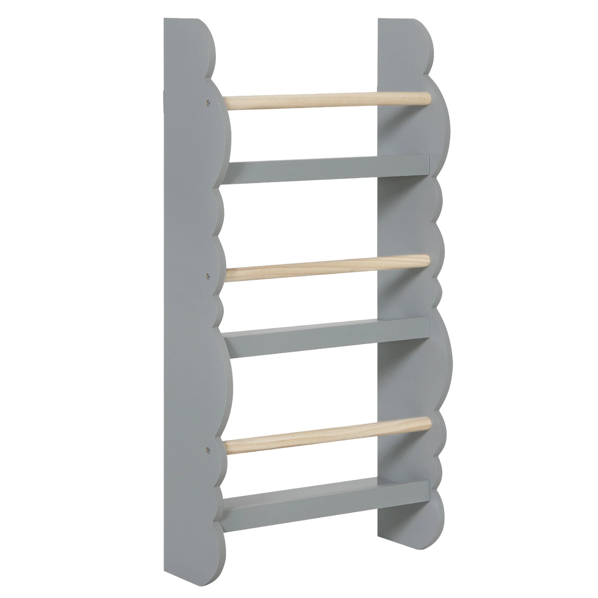 WOLTU Children's Bookshelf Kid's Bookcase Wall Shelf Book Organizer with 4 Shelves for Book Magazine Storage Kids Room Home