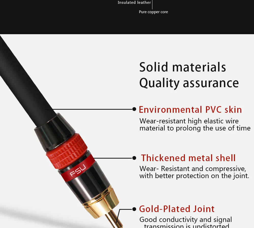 Coaxial Digital Audio RAC Cable SPDIF RCA to RCA Cable Audio Video Male for DVD Projector TV Speaker Amplifier 0.5M 1M 2M 3M 5M