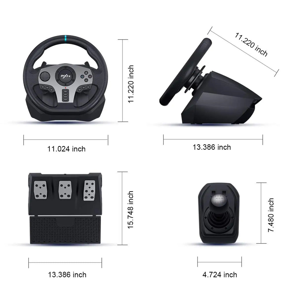 PXN V9 Gen2/V9 Gaming Steering Wheel 270°/900° Racing Simulator for PS4,PS3,PC Windows 7/8/10/11,Xbox One,Xbox Series X/S