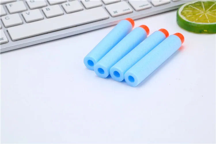 30pcs 7.2*1.3cm Soft Refill Foam Bullet Darts for Nerf N-Strike Mega Centurion Kids Toy Gun
