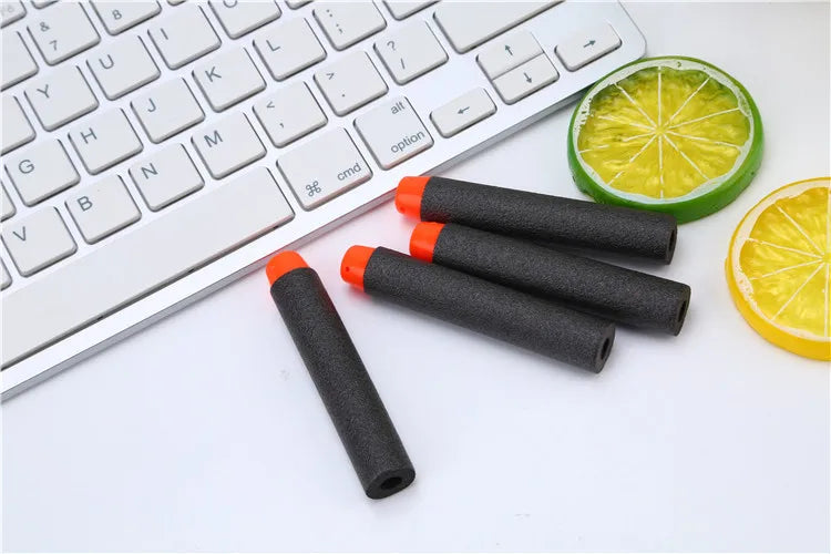 30pcs 7.2*1.3cm Soft Refill Foam Bullet Darts for Nerf N-Strike Mega Centurion Kids Toy Gun