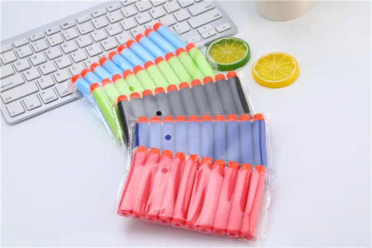 30pcs 7.2*1.3cm Soft Refill Foam Bullet Darts for Nerf N-Strike Mega Centurion Kids Toy Gun
