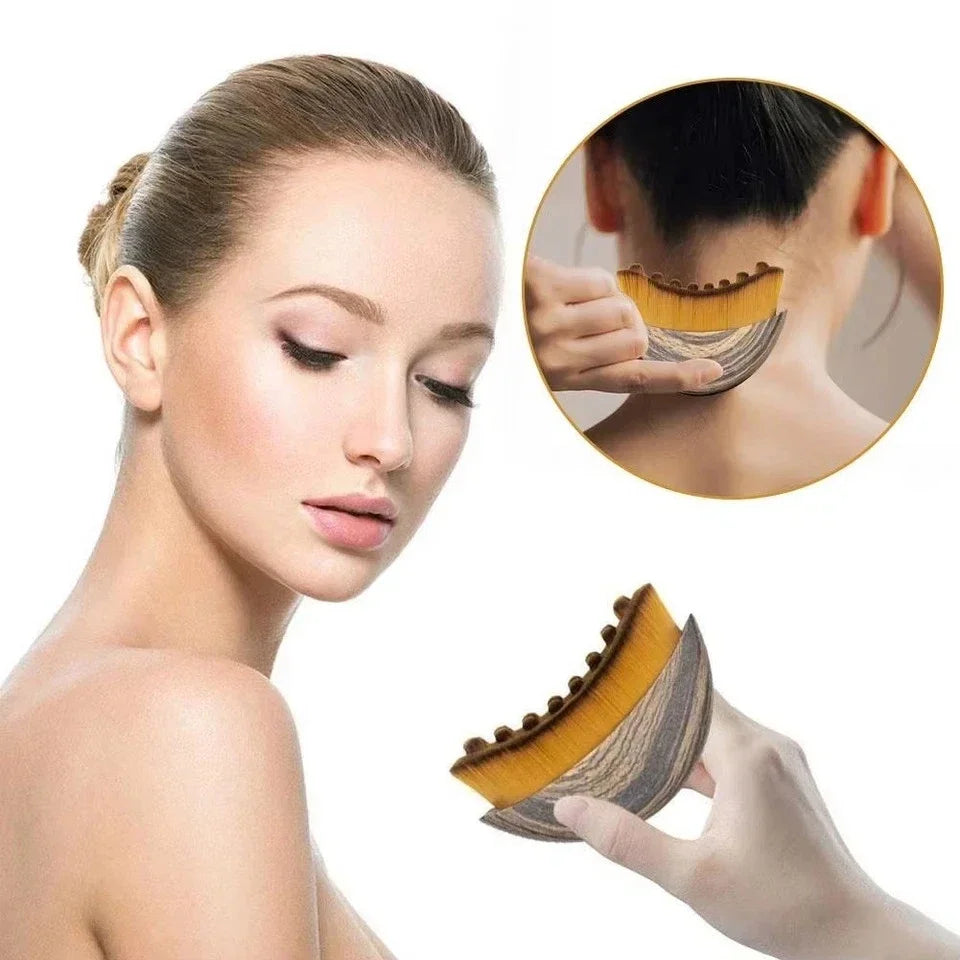 Portable Lymphatic Contour Face Brush Chin Reduce Puffiness Facial Sculpting Tool Round Single Contour Face Brush Dry Brush