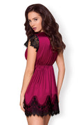 861-PEI-5 Peignoir fuchsia - L/XL