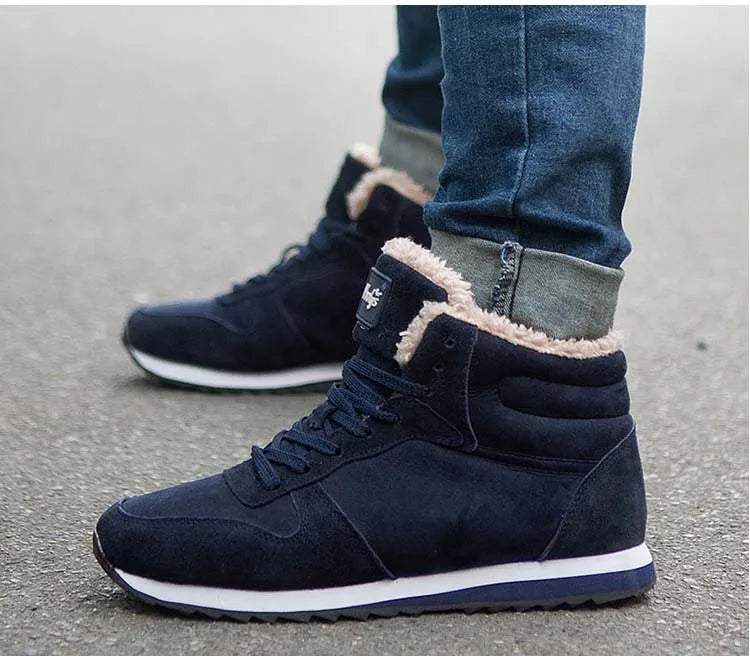 2026 Men Boots Winter  Sports Ankle Boots Thickened Plus Size Women Casual Fashion Short Boots Cotton Shoes Platform Snow Boots
