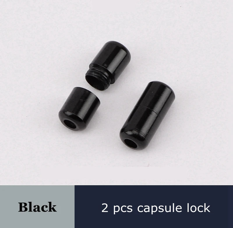Round Shoelaces Capsule Buckle Aluminum Shoe Laces Without Ties Metal Lock Children And Adults Sneakers Shoelace Accessories