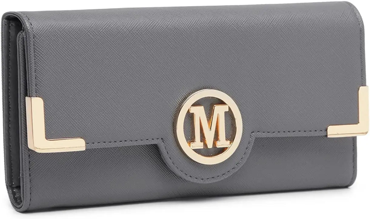 Miss Lulu WOMEN'S purse Long Wallet with zipper PU leather Card hand fan keys Holder Phone Case
